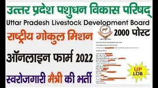 UPLDB 10th class Online Form Pashudhan Maitri 2022/उत्तर प्रदेश पशुधन विकास परिषदराष्ट्रीय गोकुलमिशन