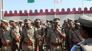 Precious moments before the start of the passing out parade at MP Police Academy,Bhopal