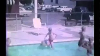 Rainbow Motel Pool, Chilhowie, Virginia. 1960s.