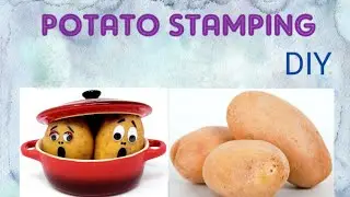 Vegetable Stamp Painting|Potato Stamping Technique| Potato Stamping Art For Kids| diy Potato Stamps