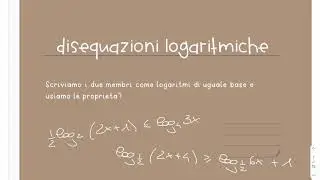 Disequazioni logaritmiche 2 (con proprietà e cambio base)