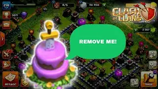 Removing The 9th Anniversary Cakes ! Clash Of Clans in Punjabi
