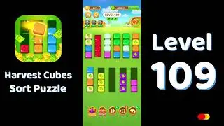 🎮 Harvest Cubes Level 109 Walkthrough 🌱🧩 | Relaxing Sort Game | Solutionguruji