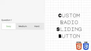 Customize radio button | Sliding buttons | HTML and CSS only!