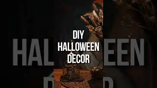 DIY gothic candle holders from bottles. Just let the wax drip 🖤 #halloweendecor