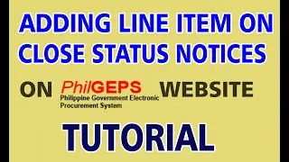 ADDING LINE ITEMS ON CLOSE STATUS NOTICES
