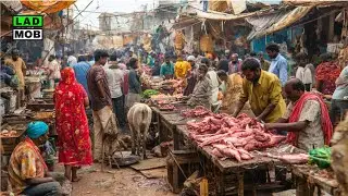 Inside India’s Most Disturbing Meat Market | 4K India Walking Tour