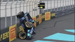 F1 2019 MASSIVE CRASH AT ABU DHABI F2