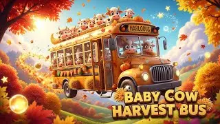 Baby Cow Harvest Bus 🐮🚌🍂 | Kids Fantasy Song | Learn Colors on a Cozy Farm Ride
