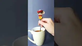 Cute gift ideas teaspoon with mouse polymer clay tutorial