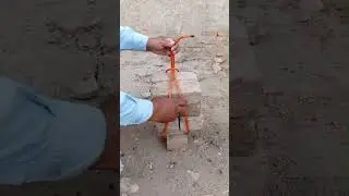 Very simple loop of rope and knot to carry Bricks and Stones easily #knotsmastery #knottutorial