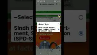 Written Test Slip Sukkur Region SPD 386 || Sindh Police Department Jobs || How to Download Test Slip