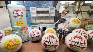 Unboxing the Mini Brands Fill the Fridge and opening 10 balls