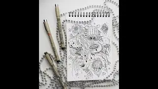 HOW TO DRAW A JELLYFISH 👌🏼 fun jellyfish #doodle I рисуем медуз линером