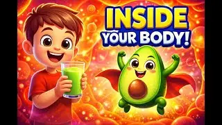 How Avocado Juice Becomes a Superhero Inside Your Body 🥑💪 | Fun Animated Kids Video