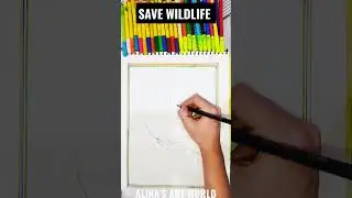 Save wildlife drawing/ National Wildlife day drawing #shorts #youtubeshorts #artvideo #ytshorts #art
