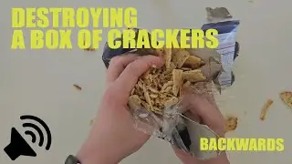 Oddly Satisfying Destruction: SEA SALT AND BLACK PEPPER CRACKERS [In Reverse] #226 ASMR (Relaxing)