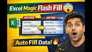 👉 Excel Flash Fill Trick 🔥 | Automatic Data Fill in Seconds | Excel Tips