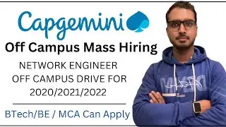 Capgemini Off Campus Hiring Freshers 2022 | NETWORK ENGINEER CAMPUS DRIVE  2020/2021/2022 GRADUATES