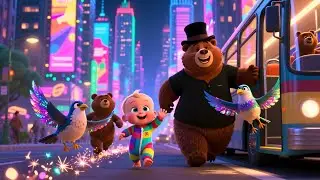 Times Square Lights At Night | Fun Kids Song | Toddler City Adventure