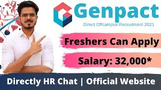 Genpact Jobs For Freshers | Salary upto 32,000 PM  | Latest private job Recruitment 2021