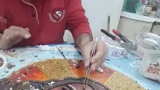 تعليم الموزاييك..نغم الموزاييك وجمالة.. mosaic artمدحت حلمى .وجة  السيدالمسيح بالموزاييك