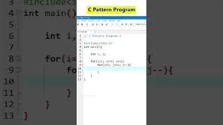 Pattern Program 1 #fyp #c #shorts #cpp #cprogramming #fypシ #reels #viral #fyr #programming #comment