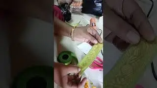 Haldi kumkum tiny bag making... WhatsApp 8072284935 for orders....more designs available....