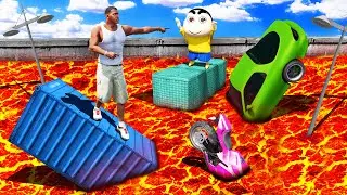 SHINCHAN AND FRANKLIN GOT STUCK IN LAVA TSUNAMI IN GTA 5