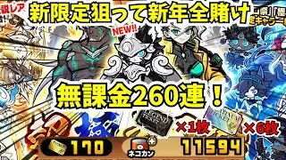 【にゃんこ大戦争】新限定狙って超極ネコ祭に無課金260連全賭けしてやるぜぇぇぇぇぇぇぇ！#にゃんこ大戦争 #超極ネコ祭
