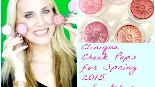 NEW Clinique Cheek Pops For Spring 2015 + Swatches!!