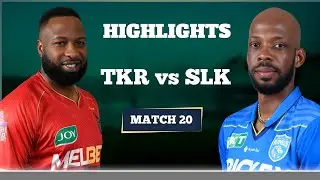 TKR vs SLK 20th Match CPL Highlights 2025 | TKR vs SLK Full Match Highlights | Hotstar | Cricket 24