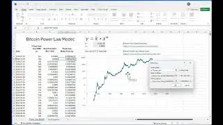Bitcoin Power Law Excel Demo