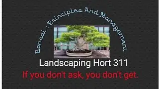 Bonsai : Principles And Management (HORT- 311 , landscaping) || Hindi Explanation ||