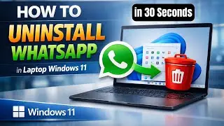 How To Uninstall Whatsapp in Laptop Windows 11 ( Quick Steps )