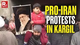 Thousands Rally In Kargil In Support of Ali Khamenei's Regime In Iran