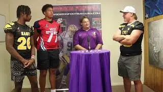 Cecilia High School DT/OT Christian Menard, WR Ellis Stewart, and NG Rylan Hardy