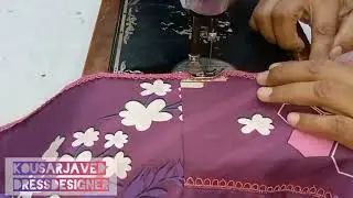 Simple panels frock with center cut design making/Panel frock complete stitching