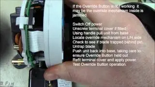 Sangamo RPTS E850 Range - Override button not working