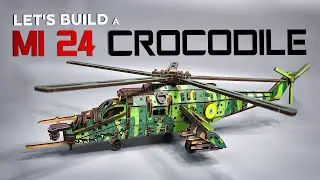 Building a “Helicopter Mi-24 Crocodile” Wooden 3D Puzzle | Assemble me | TheGravix