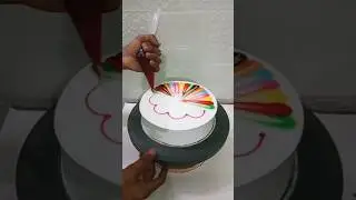 So beautiful colourful cake designer #londoncakedesigner #youtubeshorts #decoration #virals