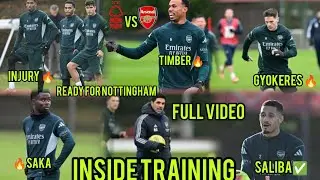 🚨Arsenal Training Update Ahead of Nottingham Forest |✅ Saliba & Trossard Boost! 🔥AND INJURY  NEWS 🔴
