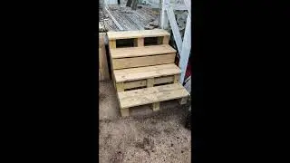 DECK STEPS REBUILD - $100 Trailer Rehab -  - #DECK #diy #homerenovation