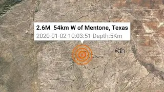 2.6 Earthquake Mentone, Texas 2-1-20