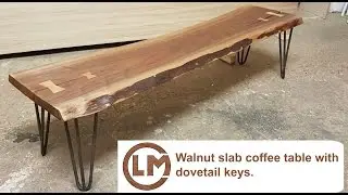 How to make a live edge walnut coffee table with Buterfly / Dovetail / Bowtie Keys🔨👍