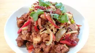 RESTAURANT STYLE CRISPY CHILLI CHICKEN/CHRUMKAVE PIKANTNE KURA/AZIJSKE JEDLA/ASIAN HOMECOOKING