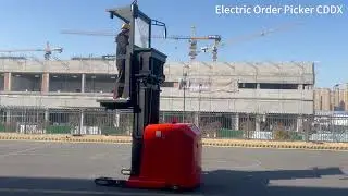 Electric order picker with the forks, optional lead-acid battery or lithium battery