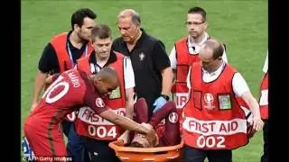 Cristiano Ronaldo Crying Injury  Portugal vs France final  HD
