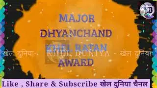 NATIONAL SPORTS AWARDS 2021 , LIST officially Issued