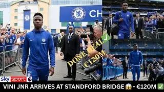 Vin&iacute;cius Jr ARRIVES AT STAMFORD BRIDGE | &euro;120M CHELSEA TRANSFER | VINI IS BLUE 🔵😱